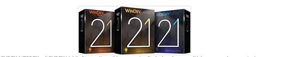 Licence windev 21 + webdev 21 + windev mobile 21 à 97400 — 1 000 €