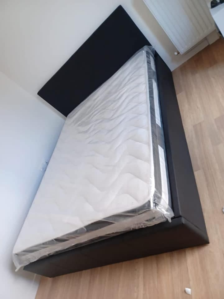 Lit coffre beige avec matelas 140x190 — photo 2
