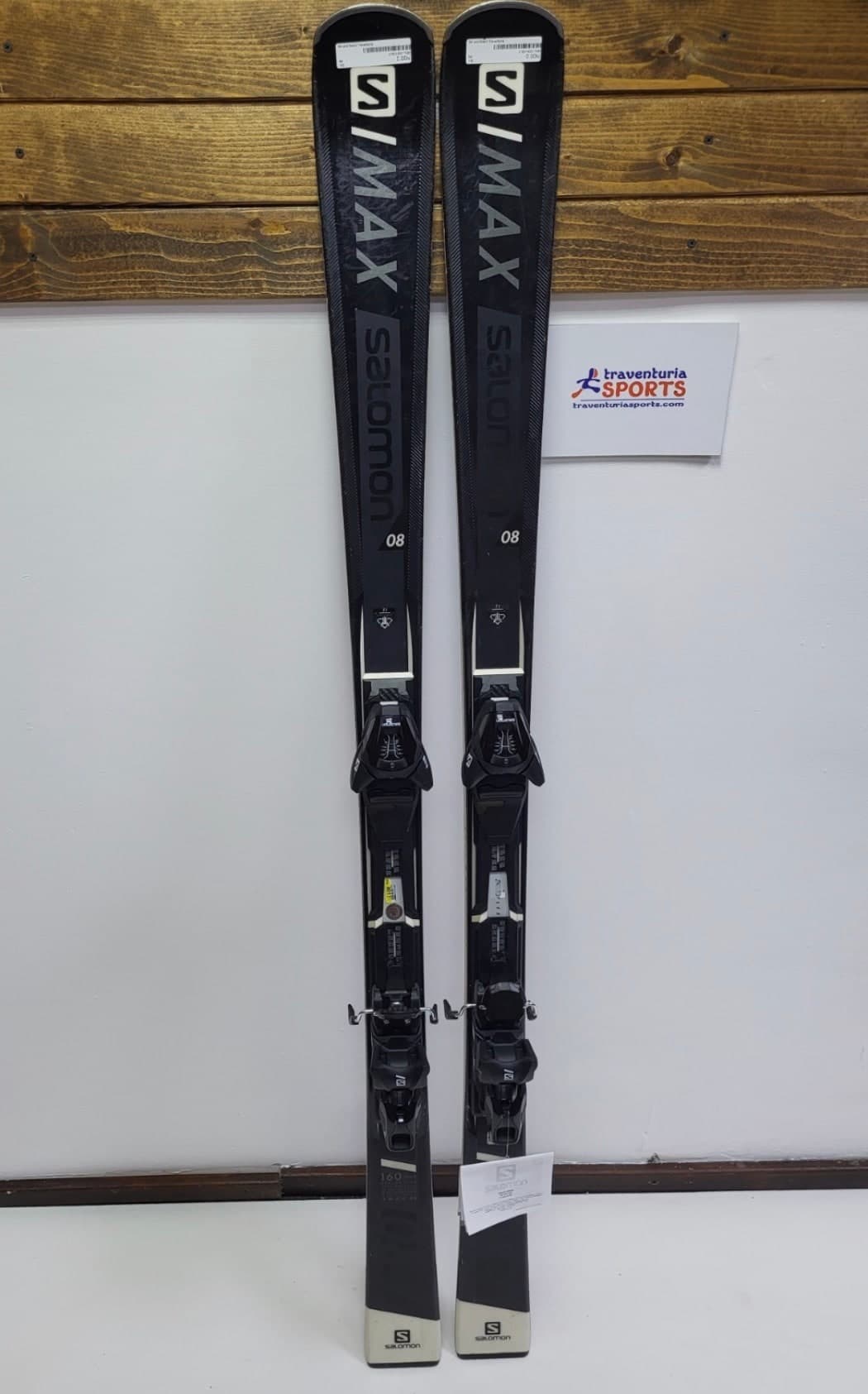 Skis Salomon S MAX 160 cm + NOUVELLES fixations Salomon 10 - Aventure en sports d'hiver