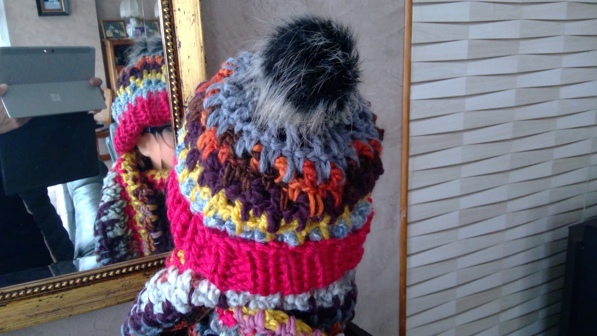 Ensemble Bonnet et écharpe fait main au crochet — photo 2