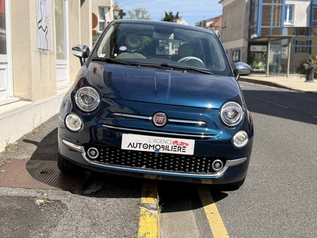 Fiat 500 II 1.2 8V 69 Ch S&S LOUNGE+Toit Pano Blanc 2020 — photo 2