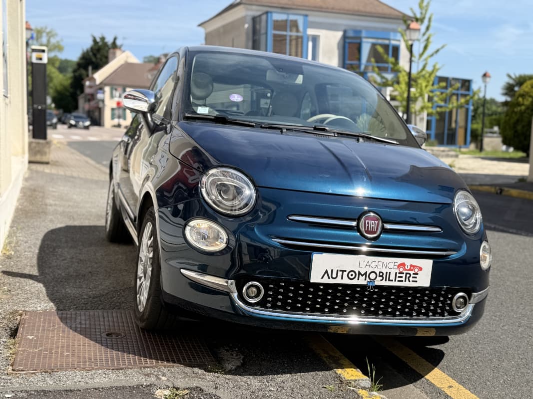Fiat 500 II 1.2 8V 69 Ch S&S LOUNGE+Toit Pano Blanc 2020 — photo 3